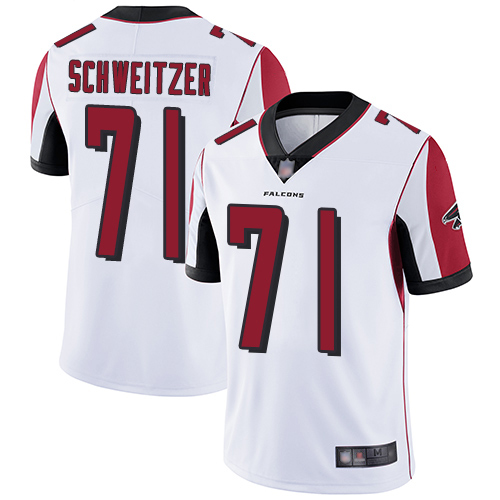 Atlanta Falcons Limited White Men Wes Schweitzer Road Jersey NFL Football 71 Vapor Untouchable